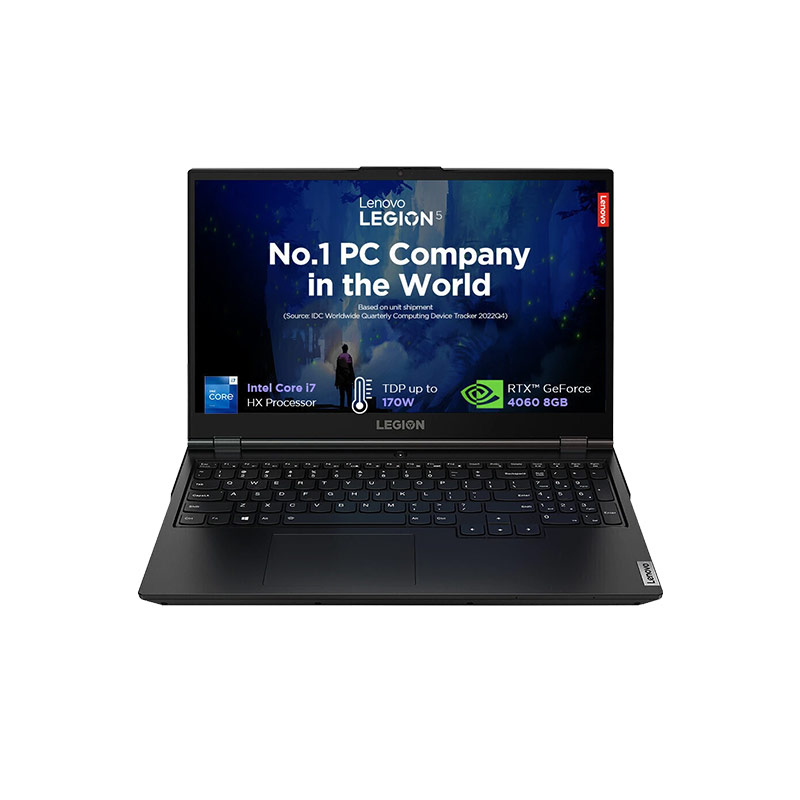 Picture of Lenovo Legion 5 - Intel Core i7-13650HX 15.6" (39.6cm) 83JJ000DIN Gaming Laptop (24GB/ 512GB SSD/ Full HD Display/ NVIDIA GeForce RTX 4060 8GB GDDR6/ 300nits Anti-Glare/ White Backlit/ 100% sRGB/ 144Hz/ Windows 11 Home/ Ethernet Port/ Office Home 2021/ 1 Year Warranty/ Storm Grey/ 2.32 kg)